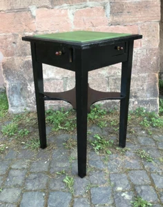 Original Spieltisch Beistelltisch um 1920 Schubladen grüne Platte - Bild 1 von 11