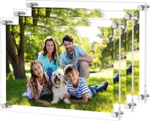 Niubee Clear Acrylic Photo Frame A Wonderful Memory Size A3 12×17 - Picture 1 of 2