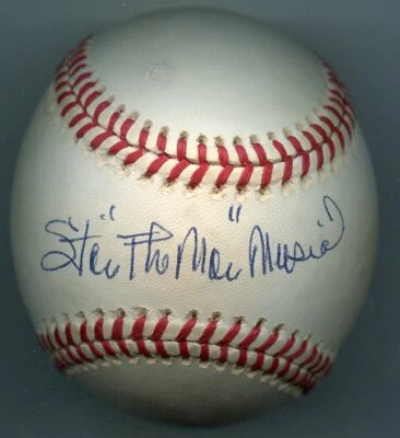 STAN "THE MAN" MUSIAL Signed Baseball 1944 Cardinals HOF  PSA/DNA Authenticated - Image 1 of 3