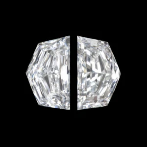 NATURAL DIAMOND CADILLAC CUT MATCHING PAIR 0.58c LOOSE ACCENT STONES G-H VS1-VS2 - Picture 1 of 1