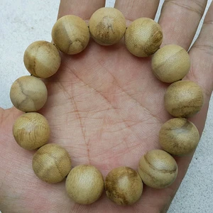 Bonita pulsera de madera de agar de 18 mm de Papúa Filaria de 9 gramos madera de aloe indonesia 13 cuentas - Imagen 1 de 5