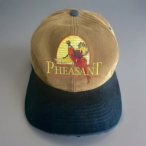 Vintage Embroidered PHEASANT Strapback Hat / Cap - Made In USA - Picture 1 of 7