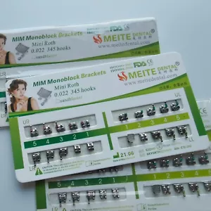 100 X Soportes Dentales Metal Ortodoncia Mini Roth 022 Ranura 345 Ganchos Ultrafinos - Imagen 1 de 8