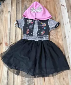 MGA LOL Surprise Puppe Mädchen XS (4-5) Kleid Kurzarm Schleife Kapuze Schwarz Tutu Rock - Bild 1 von 11