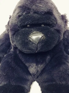 Gorilla Black Stuffed Plush Monkey Ape 13" High Beta Toys - Picture 1 of 5