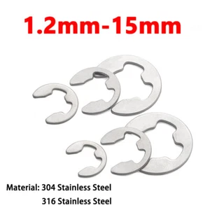 Lavadoras de retención Circlip externas acero inoxidable métrica 1,2 mm - 15 mm - Imagen 1 de 26