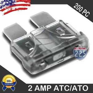200 Stück 2 AMP ATC/ATO STANDARD Regular FUSE BLADE 2A AUTO LKW BOOT MARINE RV - Bild 1 von 2