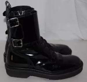Scarpe da combattimento US 9 EU 42 UK 8 BALMAIN H&M DA UOMO nere in pelle verniciata - Foto 1 di 13