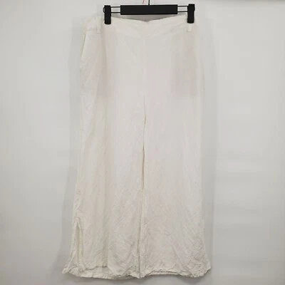 J. Jill льняной Culottes брюки укороченный широкие ноги сплетенный Lagenlook разрез кромки средний женщин - Изображение 1 из 4