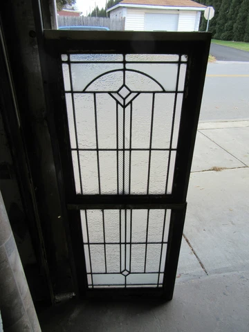 ~ ANTIQUE STAINED GLASS WINDOWS DOUBLE HUNG TOP & BOTTOM ~ SALVAGE ~ Cover