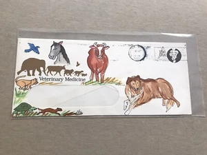 US 1979 FDC Stationery +Vet Med #U595 +Melissa Fox Hand-Drawn Cachet +Unique  - Picture 1 of 2
