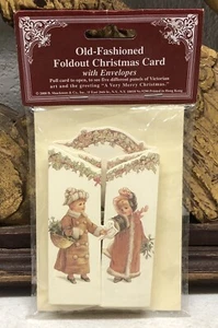 Tarjetas de Navidad victorianas desplegables con sobre - 5 paneles diferentes de Shackman - Imagen 1 de 6
