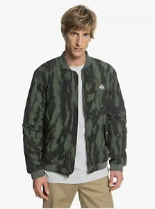 Neu Neu mit Etikett Quiksilver Herren Hakata Bay Bomberjacke Camouflage Reißverschluss Größe Small - Bild 1 von 8
