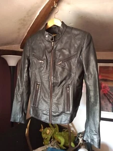 Aviatrix Ladies Womens Classic Soft Nappa Real Black Leather Fitted Jacket XXL - Picture 1 of 18