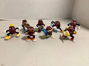 Lote de 8 figuras PVC California Raisins Applause 1987 Calrab Rock Band - Imagen 1 de 7