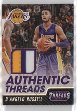 2016-17 Panini Threads Authentic Threads Prime Patch 5/10 D'Angelo Russell #16