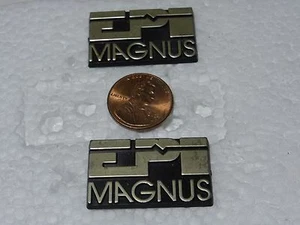 Vintage EPI Magnus Lautsprecher Abzeichen Logos Paar - Bild 1 von 3
