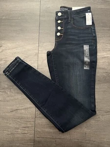 Maurices High Rise Button Fly Denim Flex Jeggings Size Small Long NWT - Picture 1 of 2