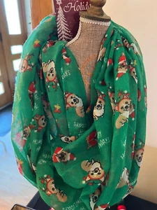 Corgi Dog and Pug Lightweight Infinity Scarf Holiday Christmas Gift Dog Mom - Picture 1 of 3