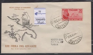 1949 Primera Día Cubierta Venetia Feria De Bari 1949 - Imagen 1 de 1