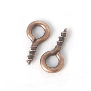 200pcs 4x9mm Gold/Silver/Bronze Metal Hole Eyelets Screw Bails Top Pins Hooks - Picture 1 of 10