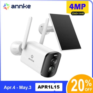 ANNKE 4MP Wireless Solar Security Camera PIR Outdoor Color Night Vision 5200mAh - Picture 1 of 12