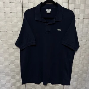 Lacoste Navy Polo Shirt Classic Fit Short Sleeve Casual Cotton Size 7 US XXL - Picture 1 of 6