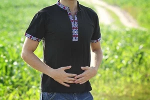 Camiseta Vyshyvanka Tradicional Bordada Ucraniana Hombre Étnica Talla XXL, Negra - Imagen 1 de 12