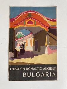 Vintage MAP through Romantic Ancient Bulgaria Original 1930's FREE POSTAGE - Picture 1 of 6