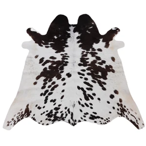 Genuine Cowhide Rug Large Cow Skin Black & White Premium 5'-1" x 4'-6" - Picture 1 of 6
