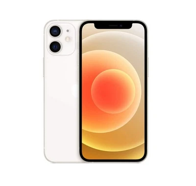 Used Apple iPhone 12 mini, Fully Unlocked, 64 GB, White, Poor Batt + C Grade - Image 1 of 4