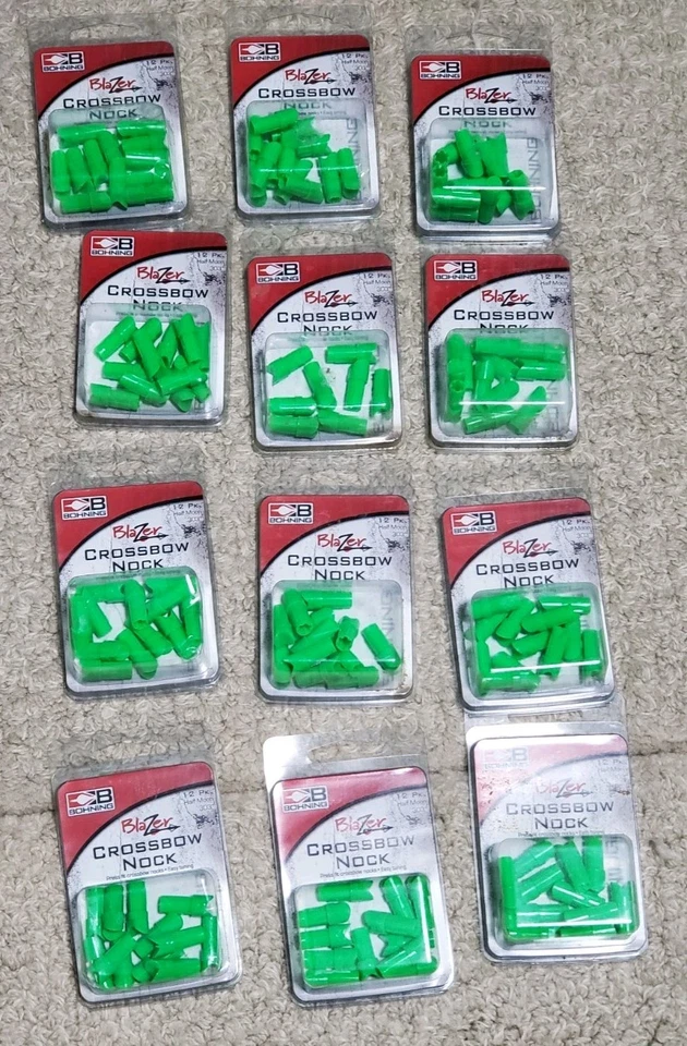 Nuevo Blazer Bohning Ballesta Nock - Paquete de 1 Caja de 12 - Tiro con Arco Caza Verde  Foto 1 de 4