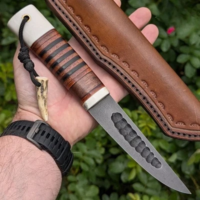 Yakut handmade knife, Forged knife for hunting and fishing (STEEL H12MF), #677 - Image 1 of 4