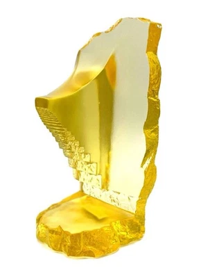 Escultura de vidrio arte chino escalera al cielo oro cristal fino 3D LiuLi Foto 1 de 4