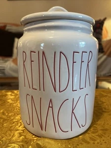 RAE DUNN Artisan Collection Weihnachten Rentier Snacks große Dose Keksdose - Bild 1 von 15