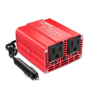 150W Power Inverter, Inverter 12V DC to 110V AC Car Plug in Adapter Outlet Du... - Picture 1 of 8