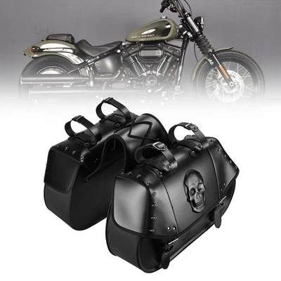 34L Travel Bag Black Motorcycle Saddlebags Universal Saddle Bag Anti-Water Foto 1 de 4