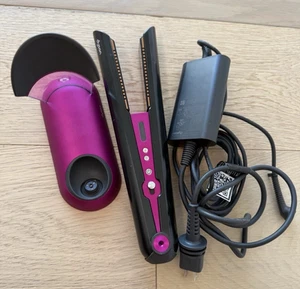 Plancha de pelo Dyson Corrale negra níquel/fucsia usada sin caja - Imagen 1 de 3