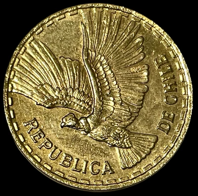 1965 Так Чили 10 Centesimos мира монета лот C5-41 Сантьяго монетный двор Condor золотая пластина - Изображение 1 из 4