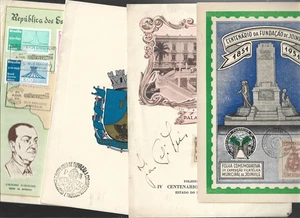 Brazil  4 different First Day souvenir cards - Picture 1 of 3