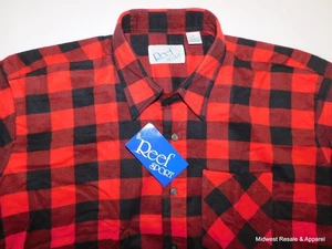 Reef Sport Red Buffalo Plaid Flannel Shirt - Men's XL Long Sleeve Cotton - Picture 1 of 9