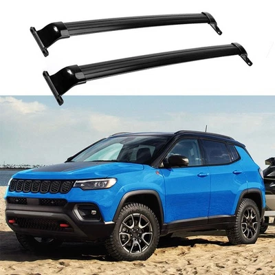 Barra transversal de barra transversal de riel de techo 2 piezas para Jeep-Compass-2017 2018-2025 Foto 1 de 4