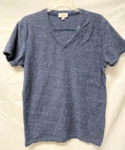 Diesel Women's V-Neck Tee Blue 100% Cotton Leisure wear Neck Pocket - Picture 1 of 9