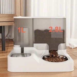 Alimentador 2 en 1 Alimento Dispensador de Agua Tazón Automático Perro Gato Botella Mascota Autoalimentación ↑ - Imagen 1 de 6