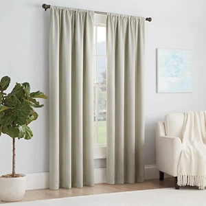 54x84 Eclipse Thermapanel Stone Modern Room Darkening Rod Pocket 1 Curtain - Picture 1 of 3