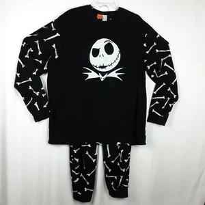 Disney Mens Nightmare Before Christmas Pajama Set Jack Skellington 2XL Fleece - Picture 1 of 22