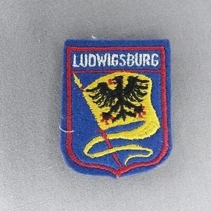 Ludwigsburg Deutschland Ski Souvenir Tourist 2 3/4" Filz Patch - Bild 1 von 2