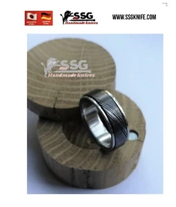 REAL HANDMADE DAMASCUS RING UNISEX WITH GIFT BOX all sizes availble - Picture 1 of 1