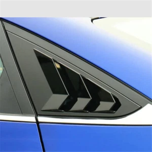 Para KIA K5 2020-2024 Negro Brillante 2 Piezas Ventana Trasera Persiana Cubierta Borde  - Imagen 1 de 6