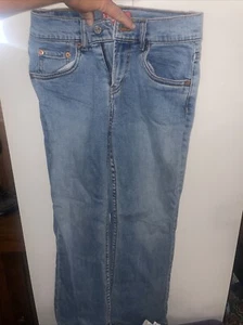 LEVI STRAUSS SIGNATURE Girl's Med Wash Regular Fit Flare Stretch Jeans sz 10 1/2 - Picture 1 of 5